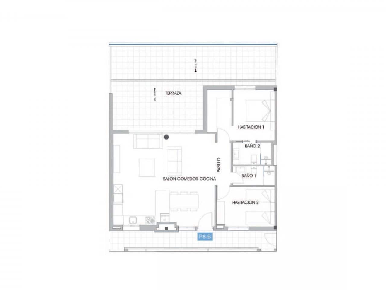 2 bedroom Apartment for sale in Benidorm with pool - € 369,000 (Ref: 9318827)