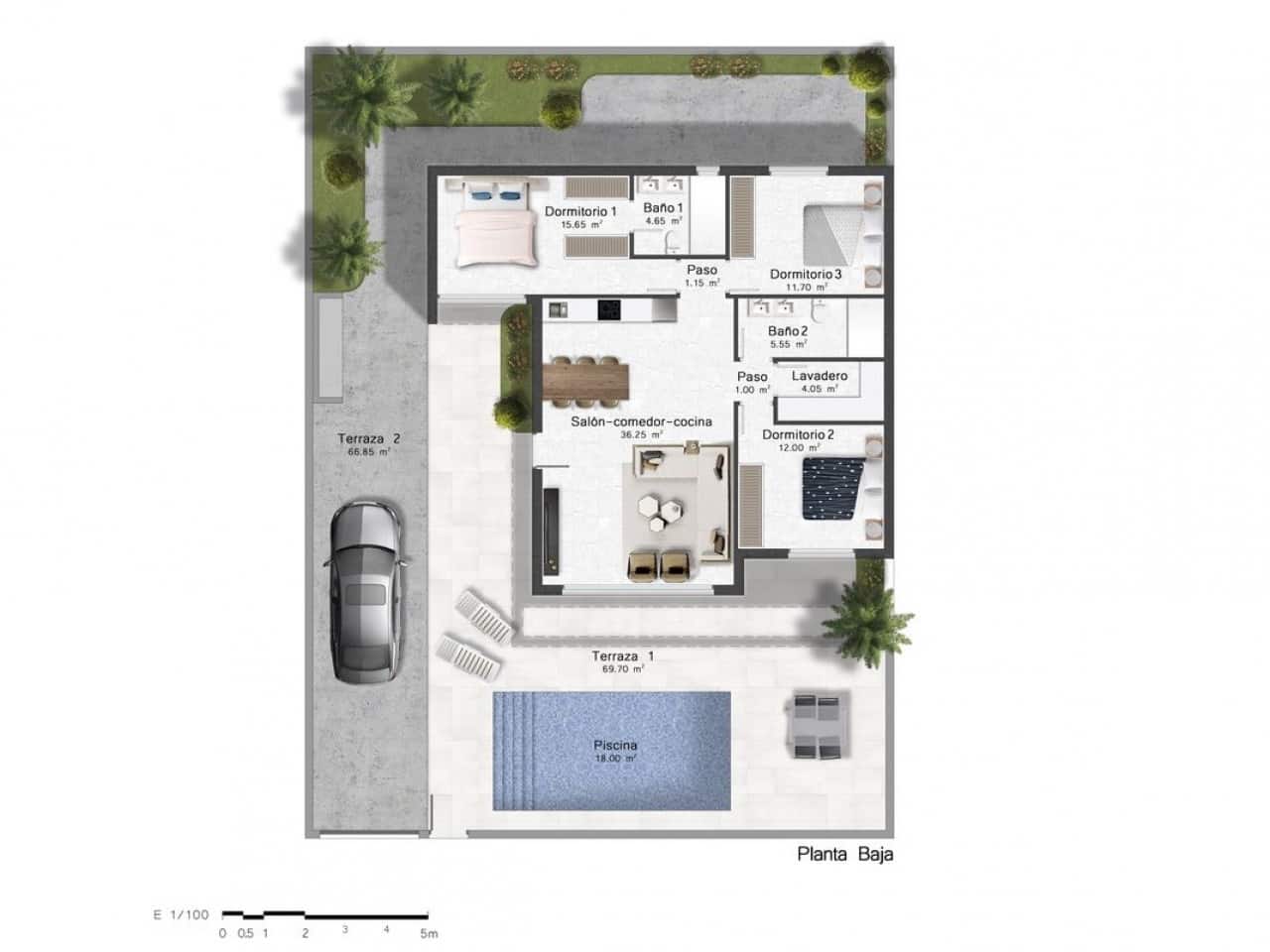 2 soveværelse Villa til salg i Banos y Mendigo med swimmingpool - € 375.900 (Ref: 9318873)