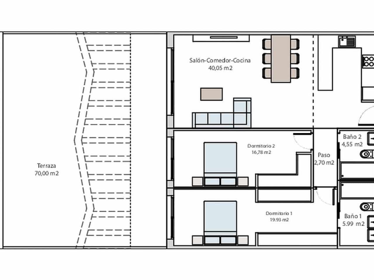 3 soveværelse Rækkehus til salg i Benidorm med swimmingpool - € 449.900 (Ref: 9318893)
