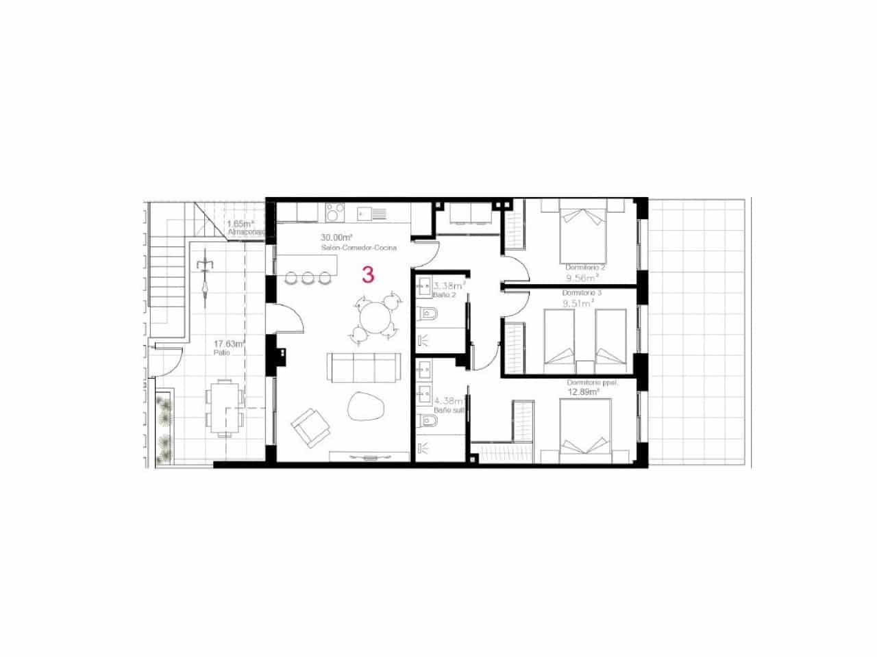 2 camera da letto Villetta a Schiera in vendita in Pilar de la Horadada con piscina - 259.900 € (Rif: 9318896)