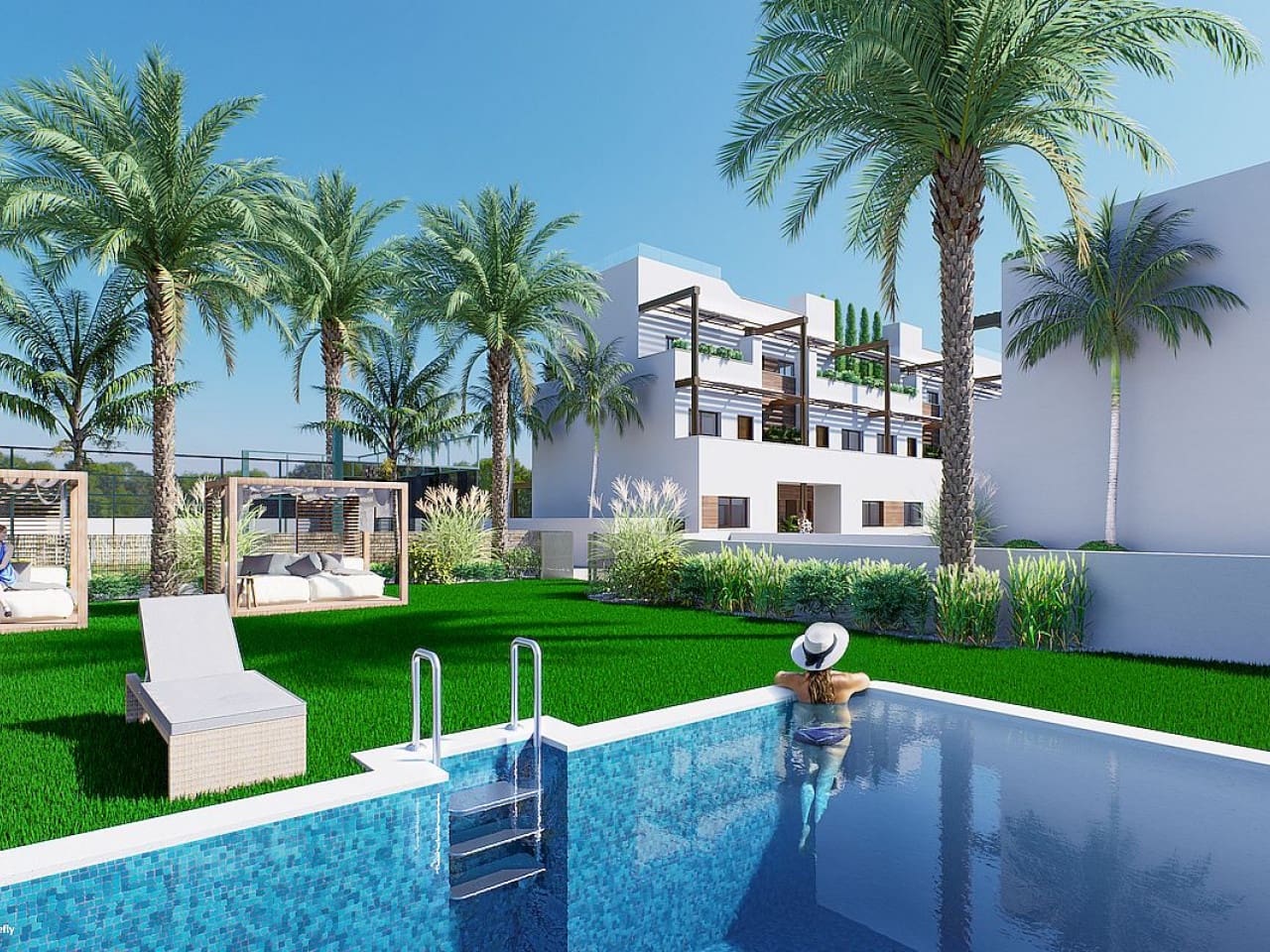 2 soverom Rekkehus til salgs i Torre de la Horadada med svømmebasseng - € 339 000 (Ref: 9318912)