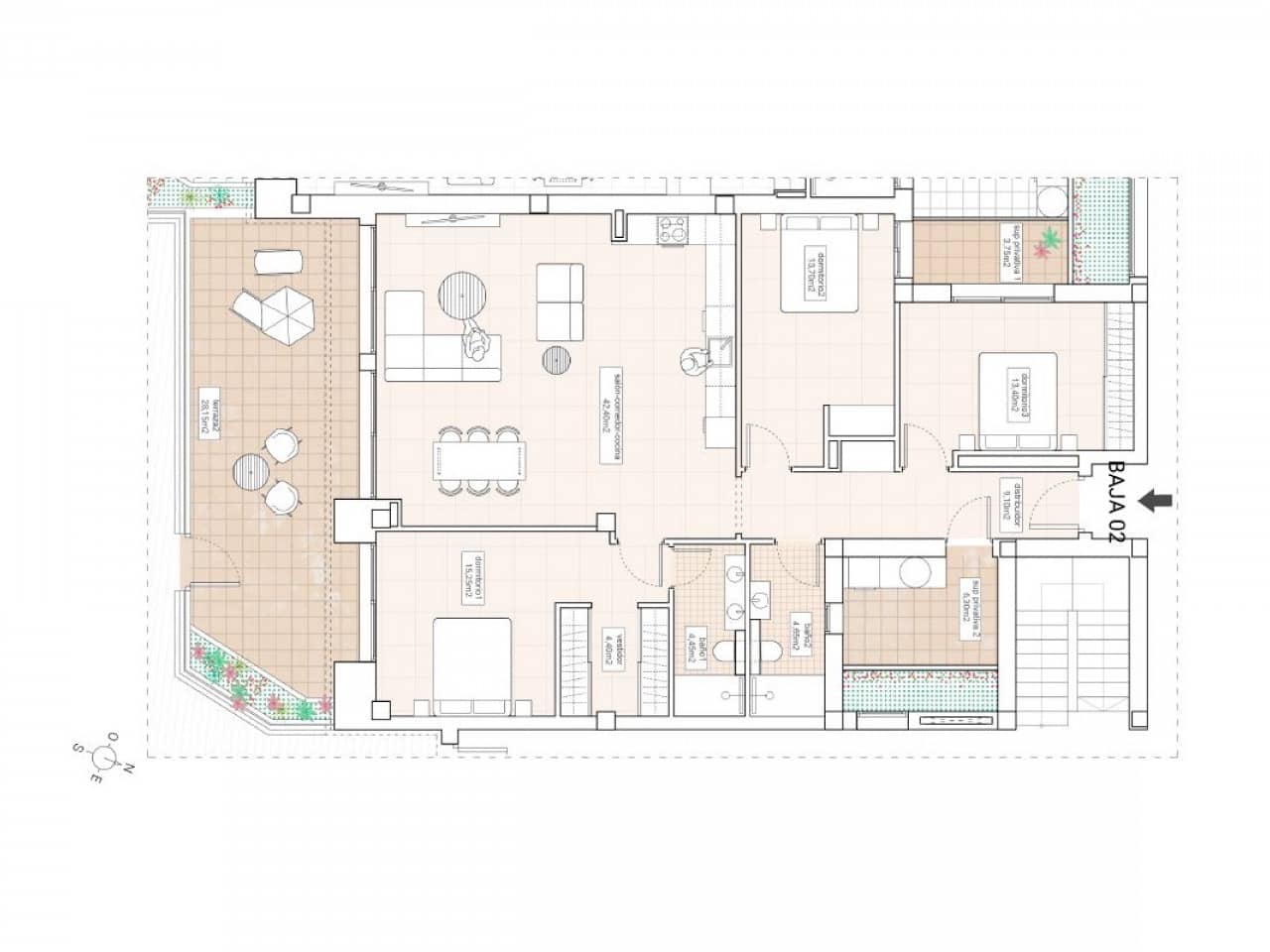 3 bedroom Apartment for sale in Hondon de las Nieves with pool - € 280,000 (Ref: 9318932)