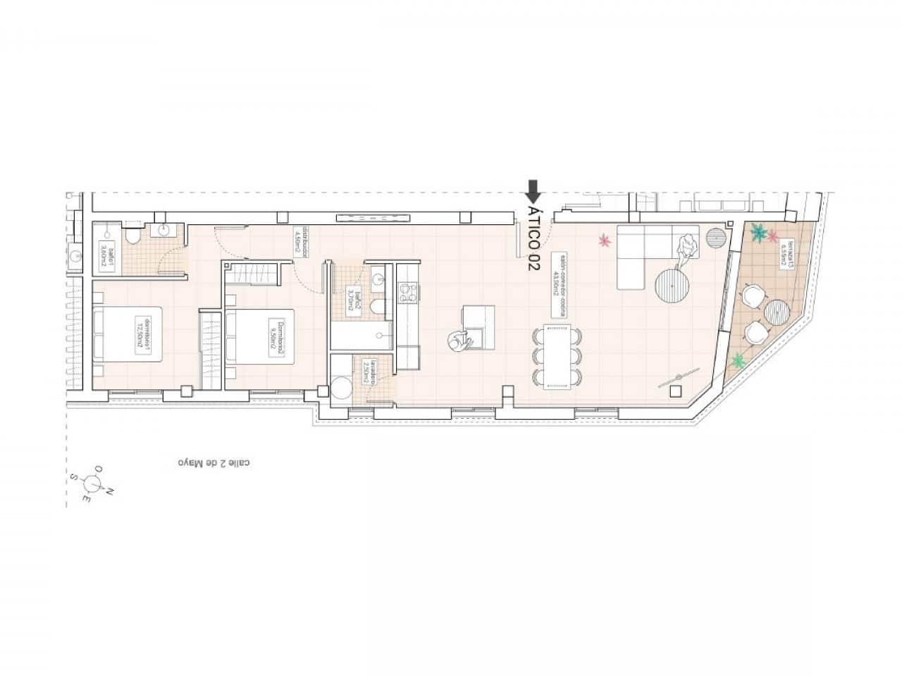 2 soveværelse Penthouse til salg i Hondon de las Nieves med swimmingpool - € 220.000 (Ref: 9318934)