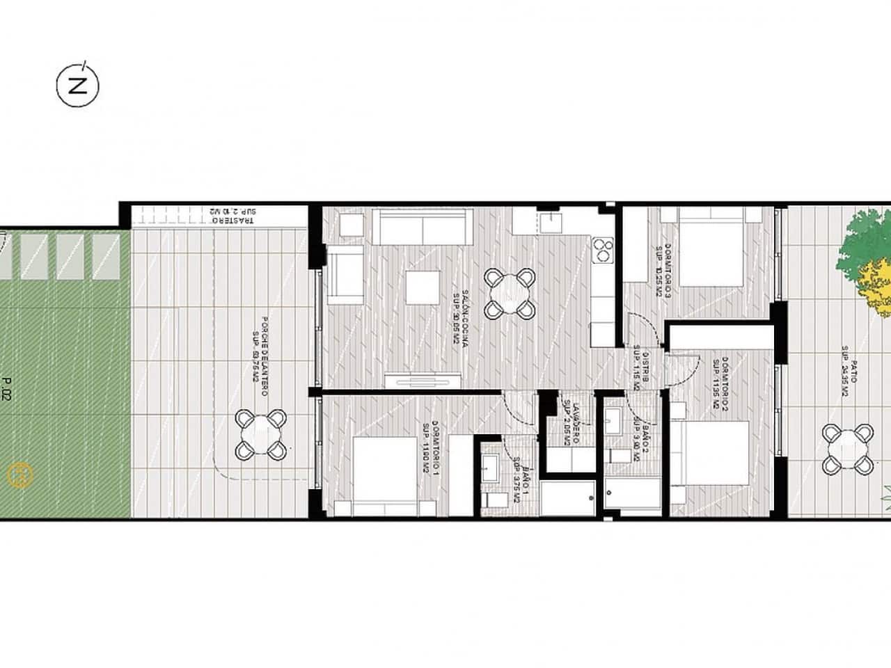 3 soverom Rekkehus til salgs i Lo Pagan med svømmebasseng - € 369 900 (Ref: 9318951)