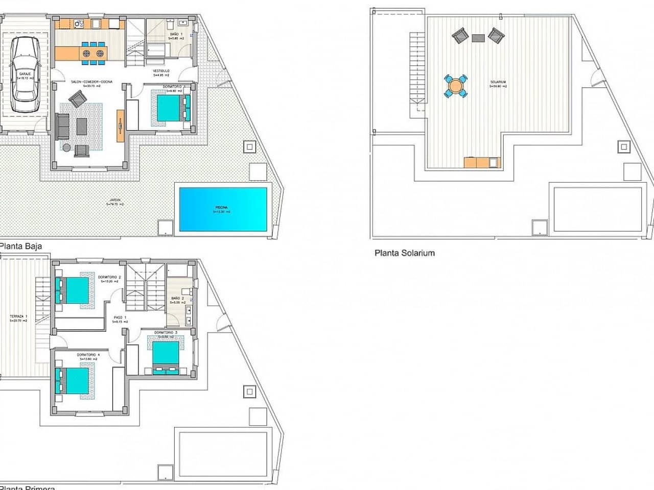 3 soveværelse Villa til salg i Los Belones med swimmingpool - € 355.000 (Ref: 9318952)