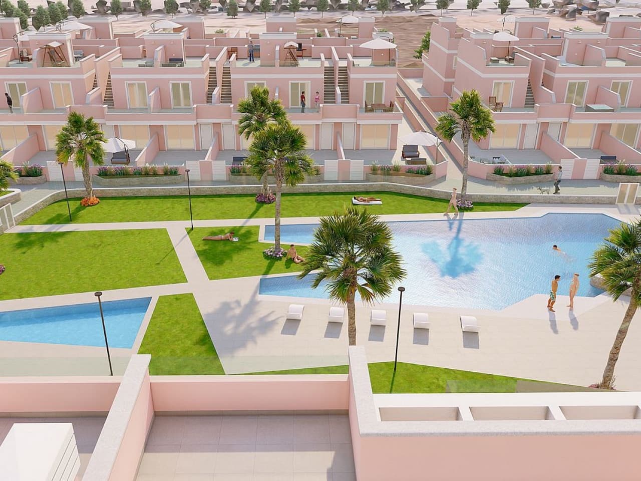 3 soveværelse Rækkehus til salg i Pilar de la Horadada med swimmingpool - € 289.900 (Ref: 9318956)