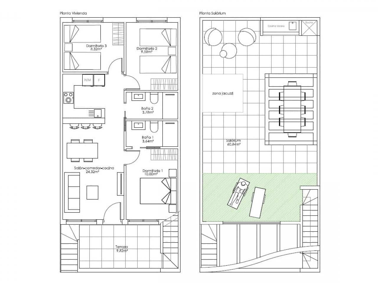 2 quarto Moradia em Banda para venda em Pilar de la Horadada com piscina - 255 000 € (Ref: 9318967)