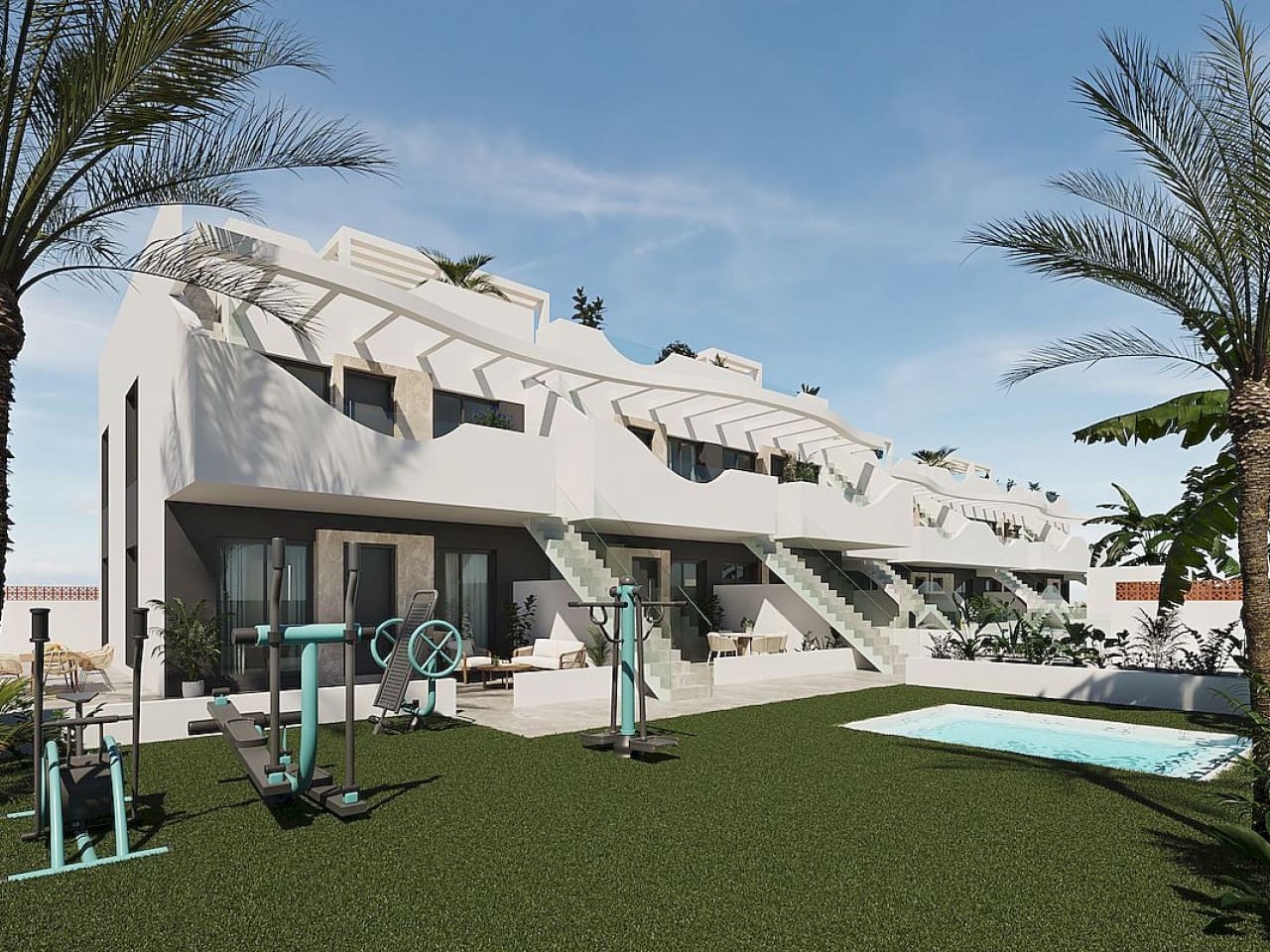 2 quarto Moradia em Banda para venda em Pilar de la Horadada com piscina - 255 000 € (Ref: 9318967)