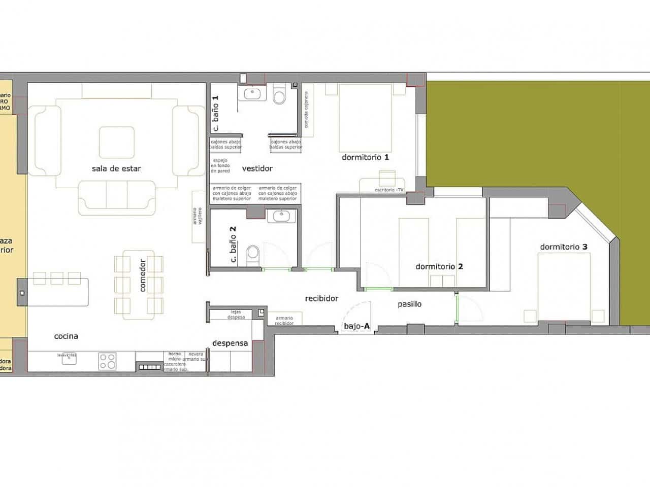 3 soverom Penthouse til salgs i Almoradi med svømmebasseng - € 257 900 (Ref: 9318970)