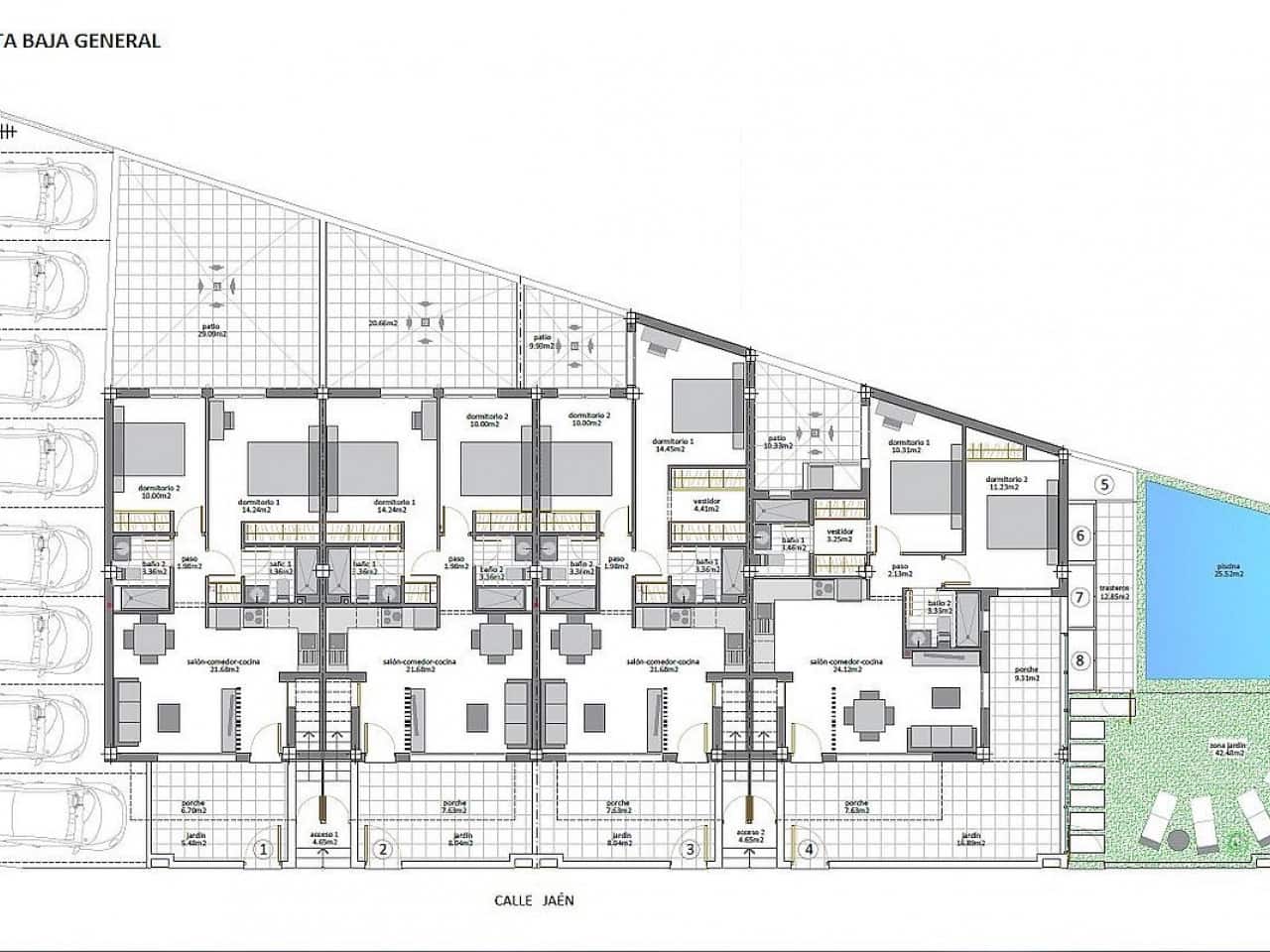 2 soveværelse Rækkehus til salg i San Pedro del Pinatar med swimmingpool - € 299.950 (Ref: 9318986)