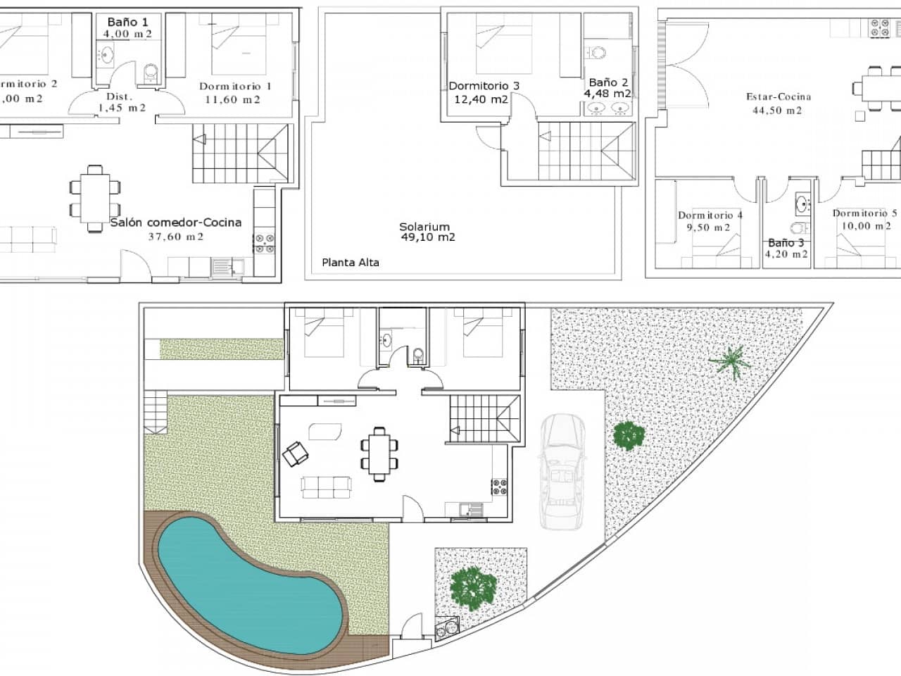 3 bedroom Villa for sale in Ciudad Quesada with pool - € 449,500 (Ref: 9318995)