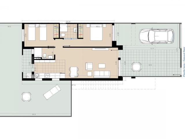 2 makuuhuone Rivitalo myytävänä paikassa Torre de la Horadada, Pilar de la Horadada mukana uima-altaan - 369 900 € (Ref: 9319014)