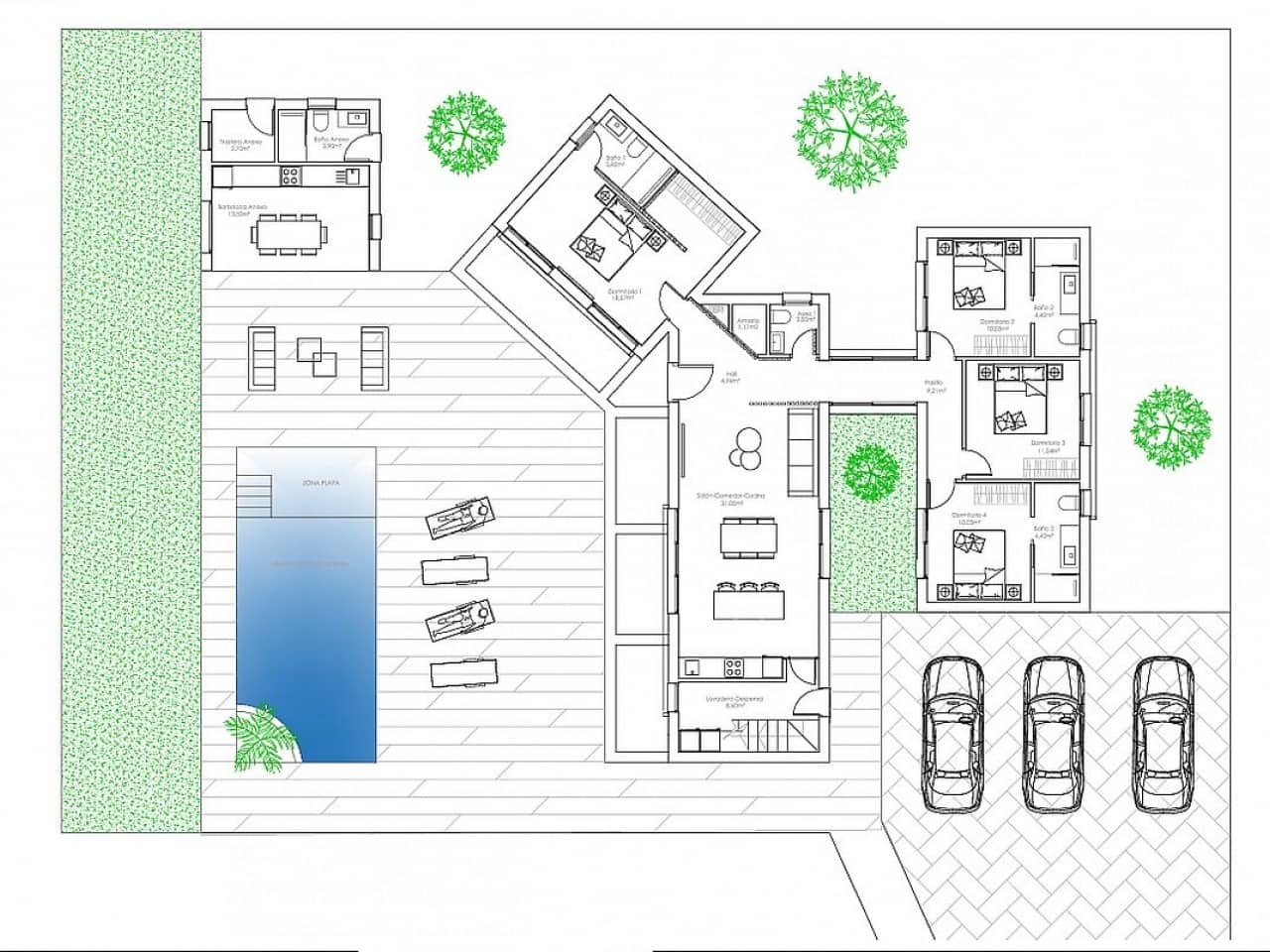 4 makuuhuone Huvila myytävänä paikassa Algorfa mukana uima-altaan - 995 000 € (Ref: 9319029)