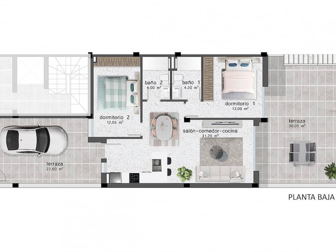 3 sovrum Radhus till salu i Pilar de la Horadada med pool - 395 900 € (Ref: 9319031)