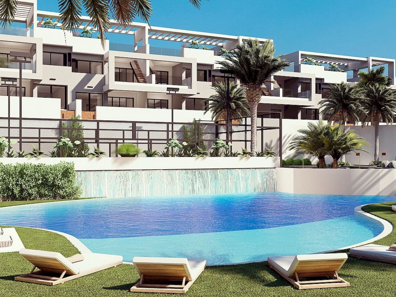 2 makuuhuone Rivitalo myytävänä paikassa Los Balcones mukana uima-altaan - 329 900 € (Ref: 9319033)