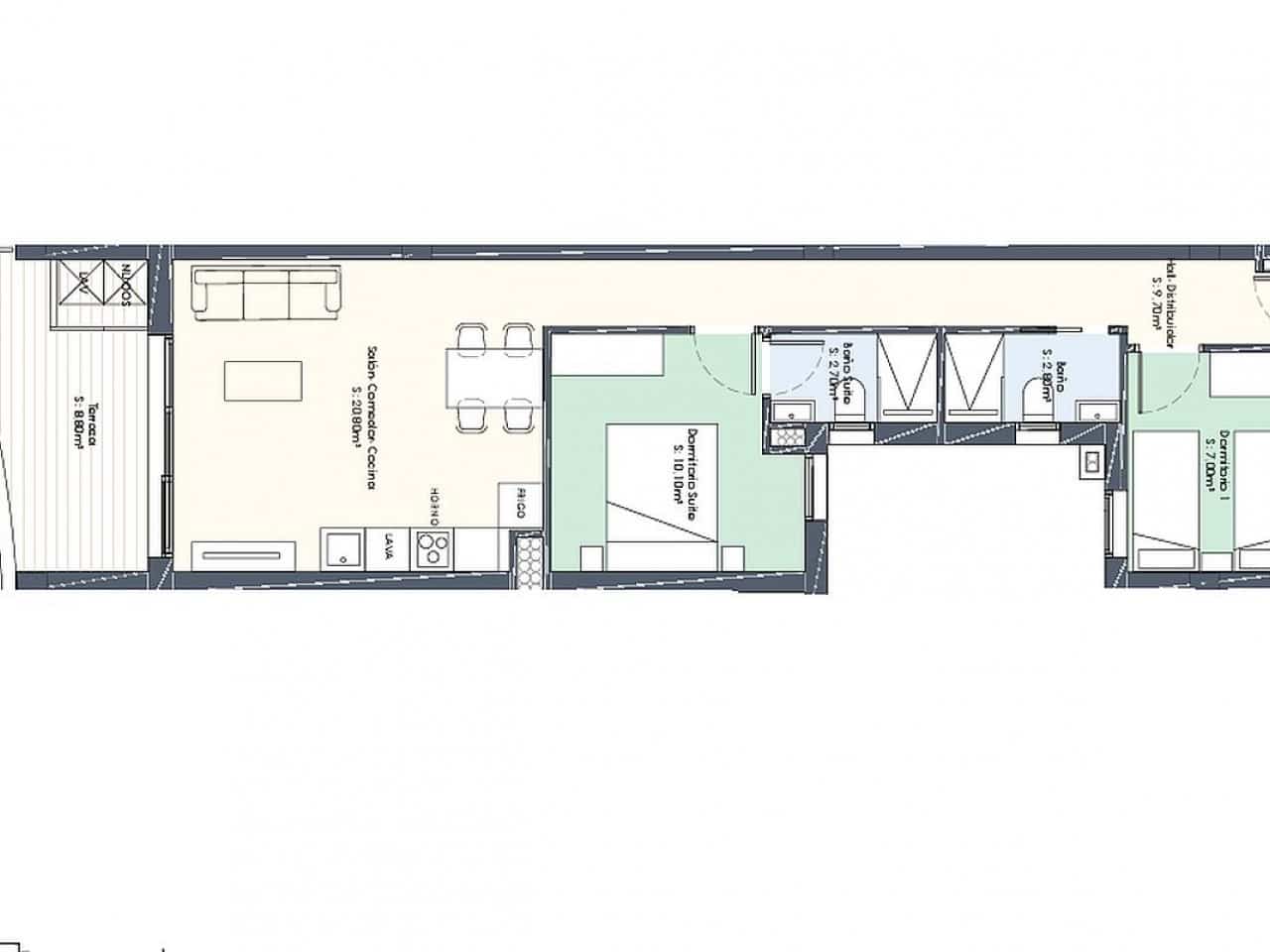 2 bedroom Penthouse for sale in Torrevieja with pool - € 469,000 (Ref: 9319042)