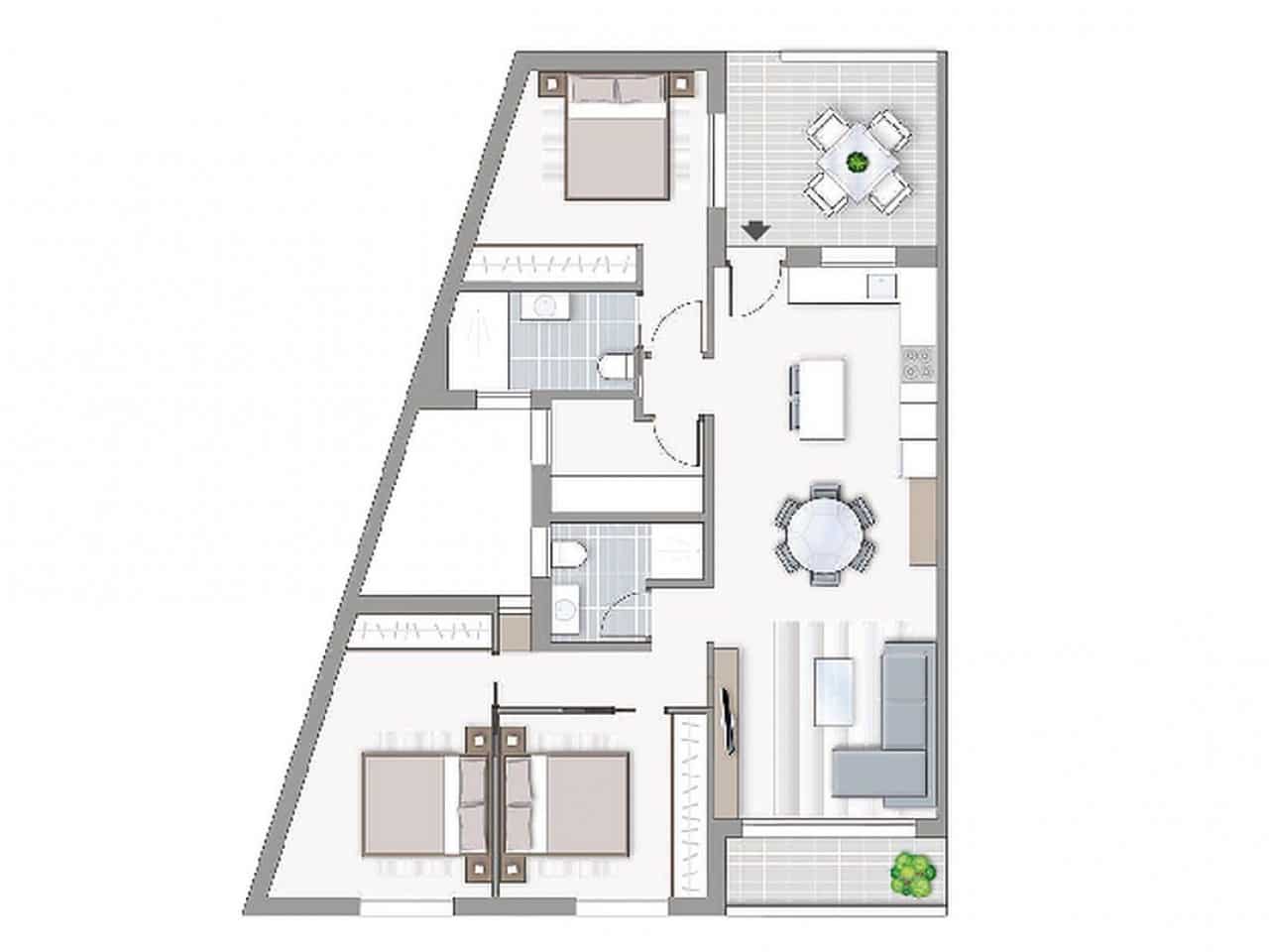 2 bedroom Apartment for sale in Torrevieja with pool garage - € 315,000 (Ref: 9319053)