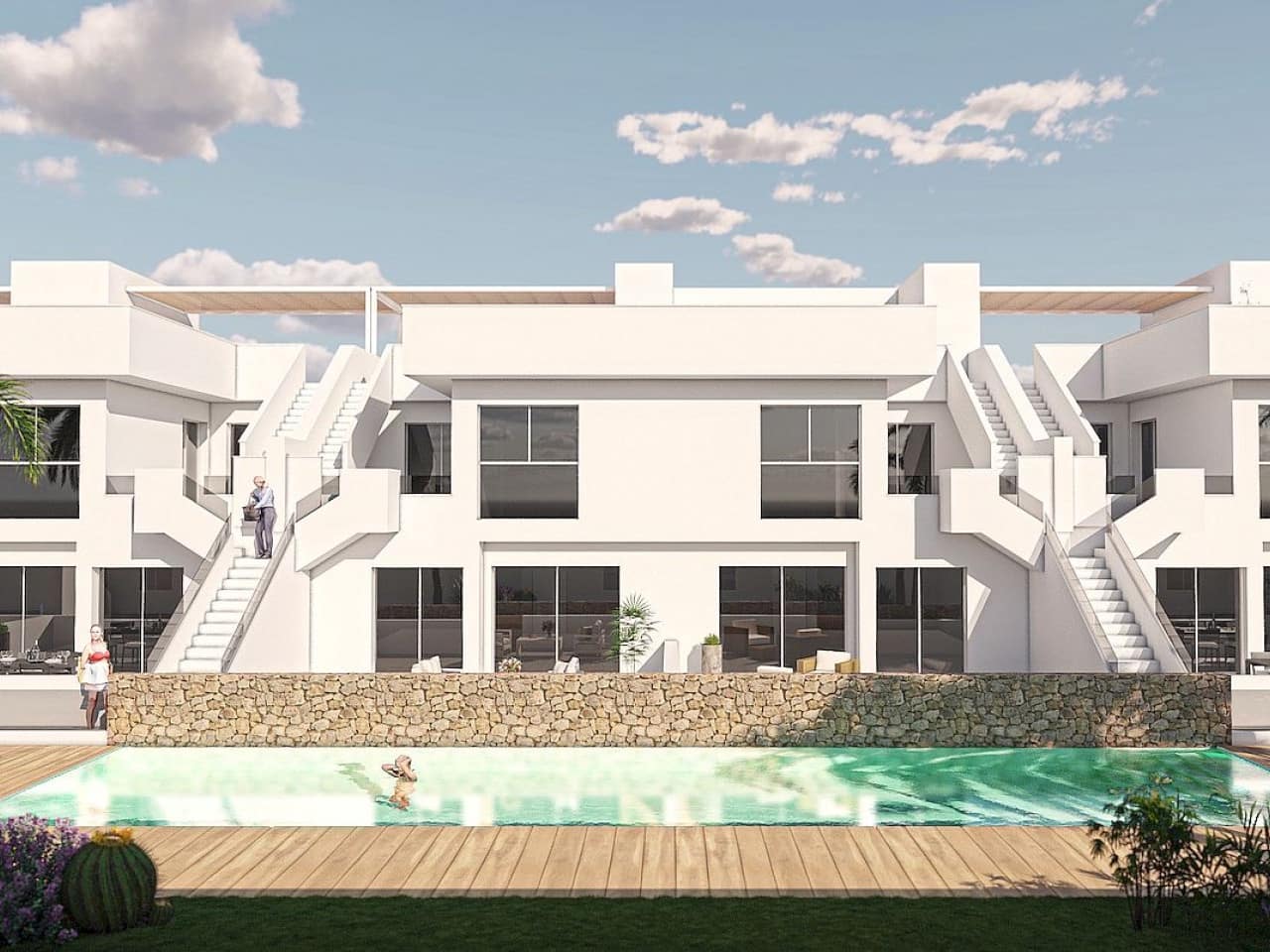 2 sovrum Radhus till salu i Pilar de la Horadada med pool - 304 900 € (Ref: 9319056)