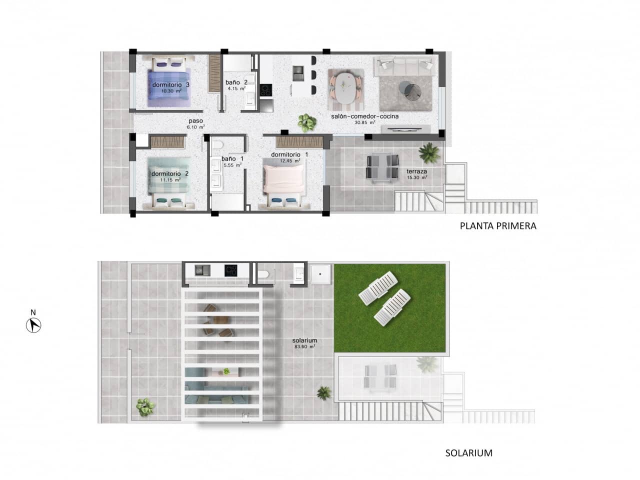 2 sovrum Radhus till salu i Pilar de la Horadada med pool - 304 900 € (Ref: 9319056)