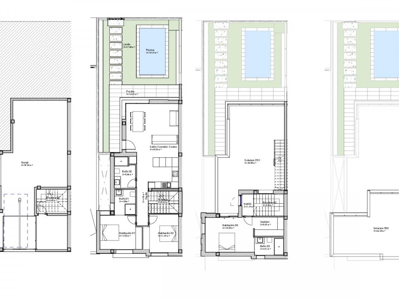 3 sypialnia Willa na sprzedaż w Los Alcazares z basenem - 442 000 € (Ref: 9319064)