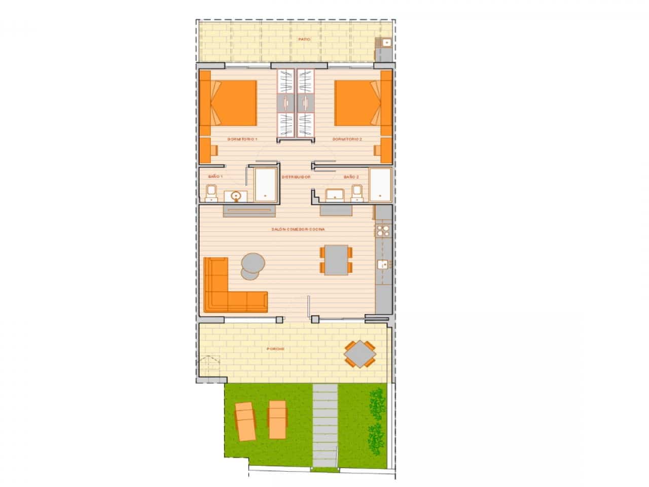 2 bedroom Terraced Villa for sale in Pilar de la Horadada with pool - € 252,900 (Ref: 9319075)