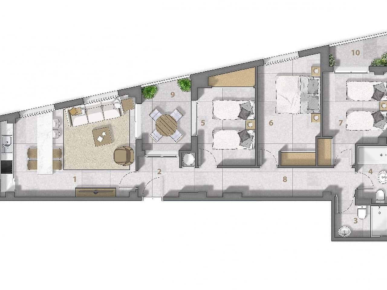 3 camera da letto Appartamento in vendita in Lo Pagan con piscina - 400.000 € (Rif: 9319092)