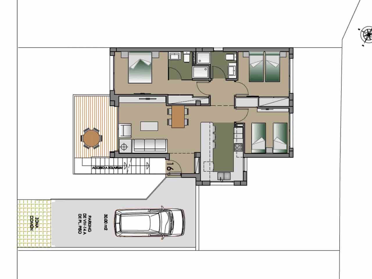 2 sypialnia Dom szeregowy na sprzedaż w San Miguel de Salinas z basenem - 375 000 € (Ref: 9319098)