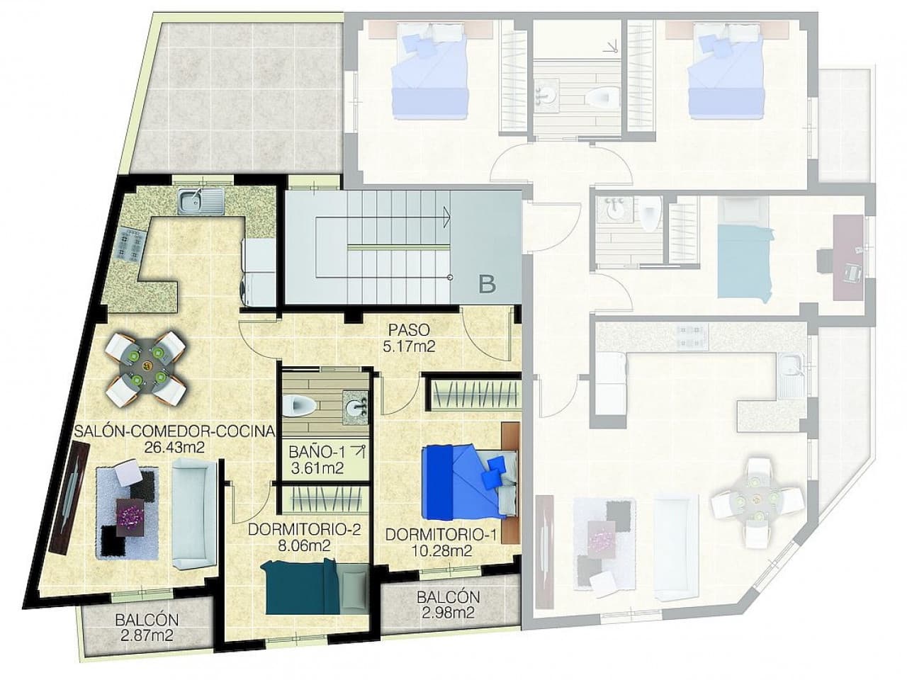 2 makuuhuone Huoneisto myytävänä paikassa Jacarilla - 139 000 € (Ref: 9319102)