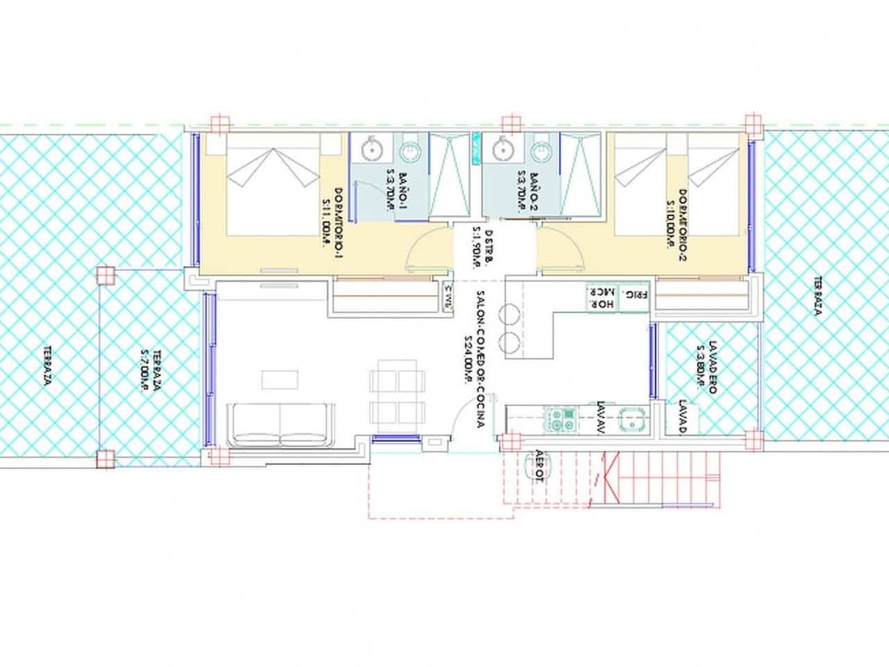 3 soverom Rekkehus til salgs i Los Balcones med svømmebasseng - € 290 000 (Ref: 9319123)