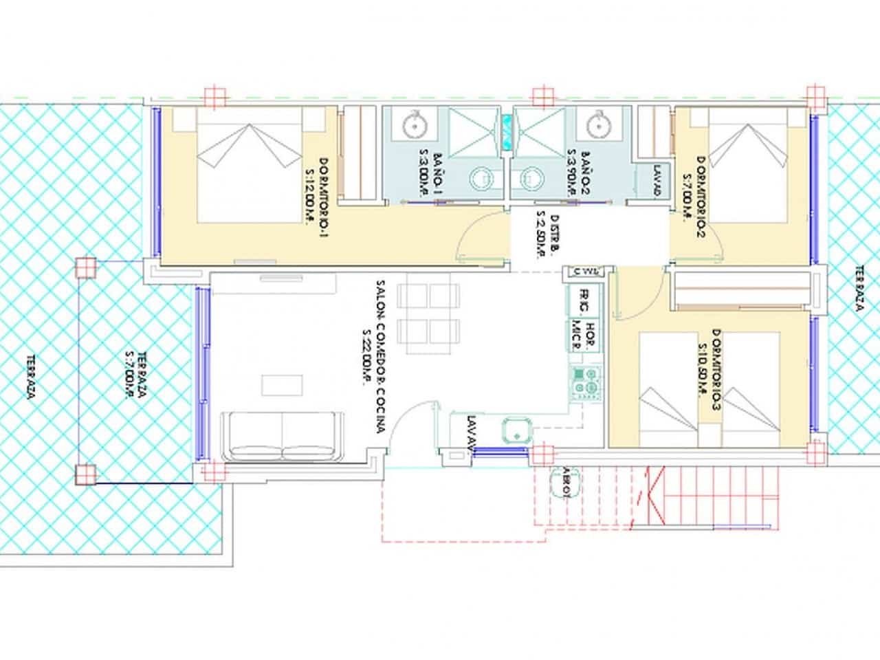 3 soverom Rekkehus til salgs i Los Balcones med svømmebasseng - € 290 000 (Ref: 9319123)