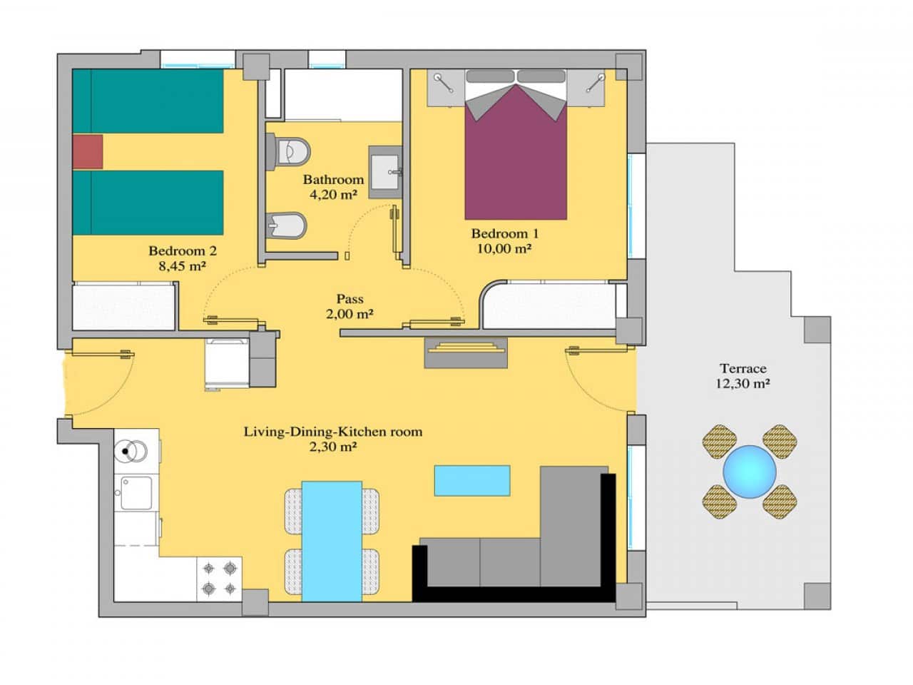 2 camera da letto Appartamento in vendita in Filipinas con piscina - 255.000 € (Rif: 9319133)