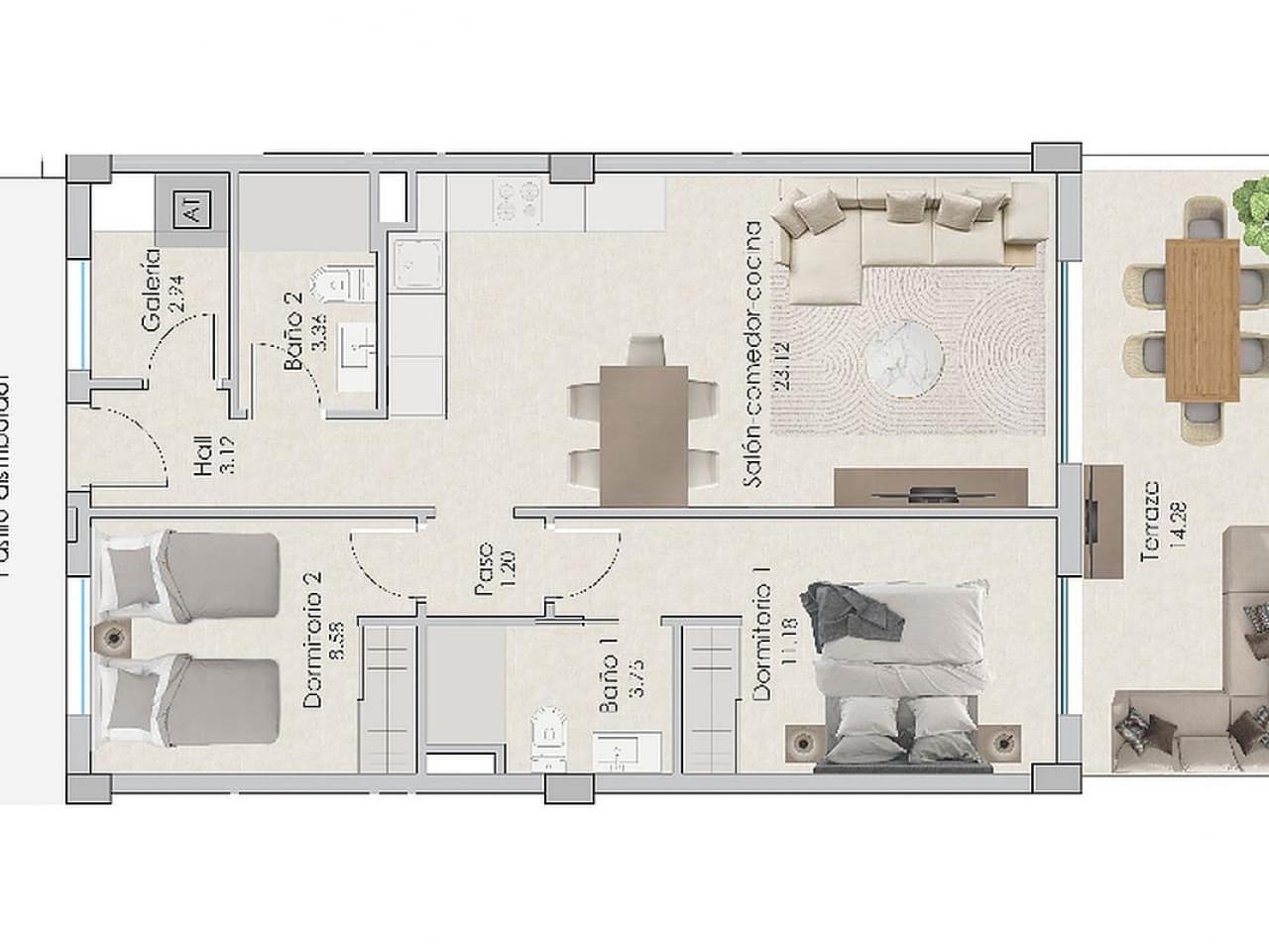 2 makuuhuone Kattohuoneisto myytävänä paikassa Santa Pola mukana uima-altaan - 420 000 € (Ref: 9319138)