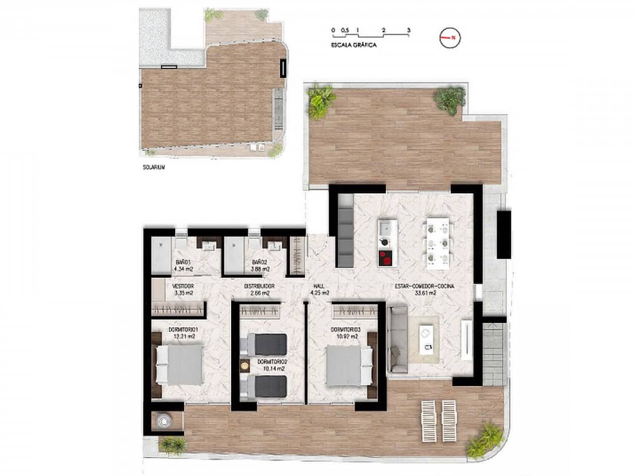 2 bedroom Penthouse for sale in Guardamar del Segura with pool - € 449,000 (Ref: 9319139)