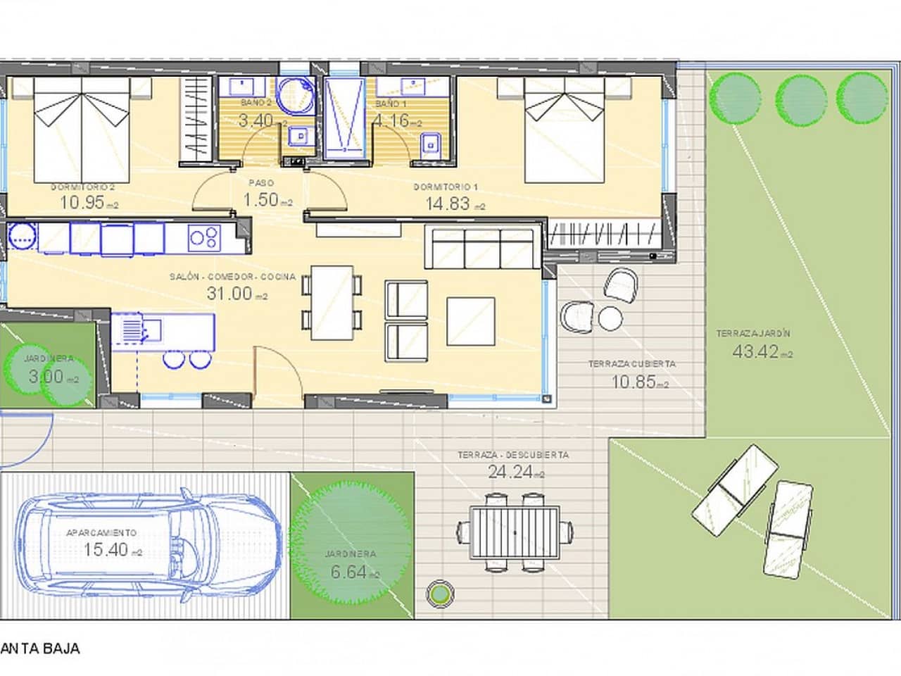 3 makuuhuone Huvila myytävänä paikassa Polop mukana uima-altaan - 470 000 € (Ref: 9319142)