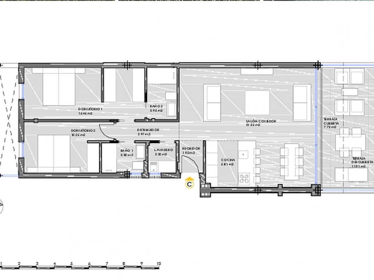 2 quarto Penthouse para venda em Mar de Cristal com piscina - 325 000 € (Ref: 9319145)