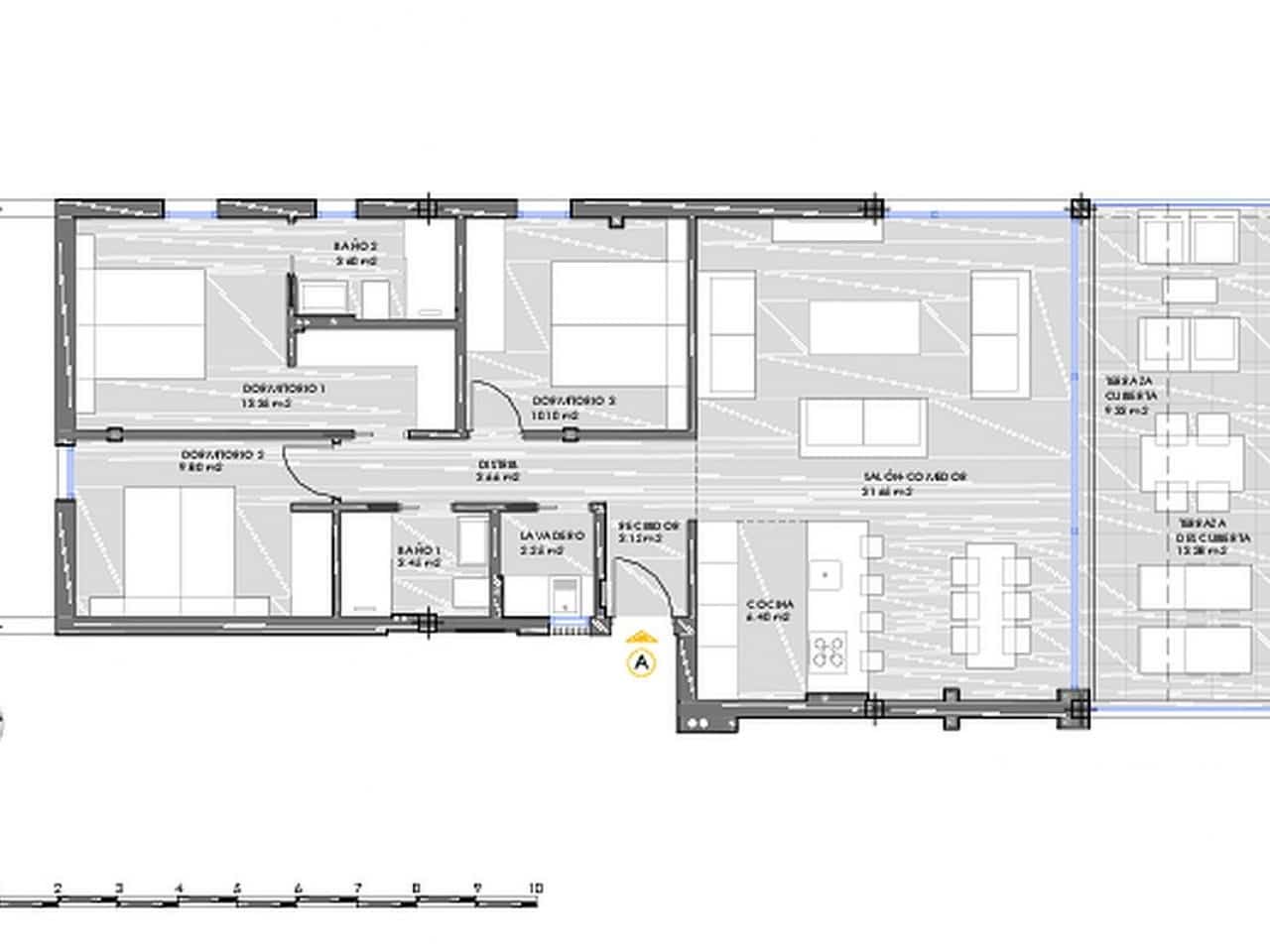 2 quarto Penthouse para venda em Mar de Cristal com piscina - 325 000 € (Ref: 9319145)
