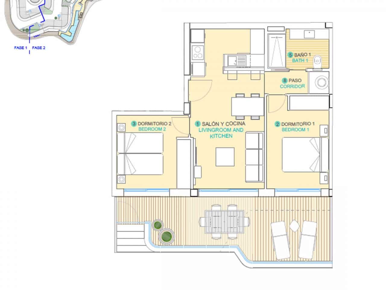 2 soveværelse Lejlighed til salg i Aguilas med swimmingpool - € 305.000 (Ref: 9319147)