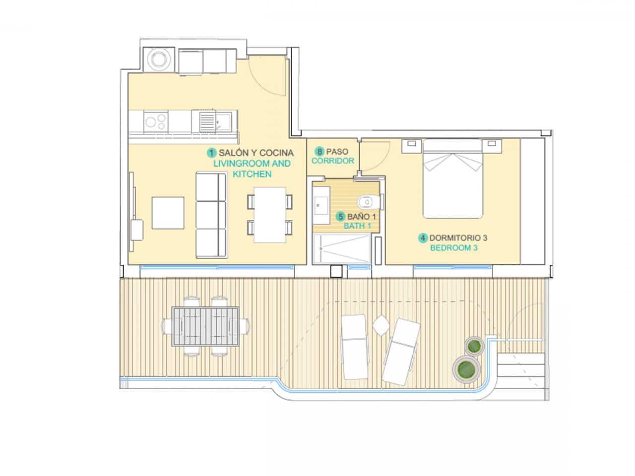 2 bedroom Penthouse for sale in Aguilas with pool - € 427,000 (Ref: 9319149)