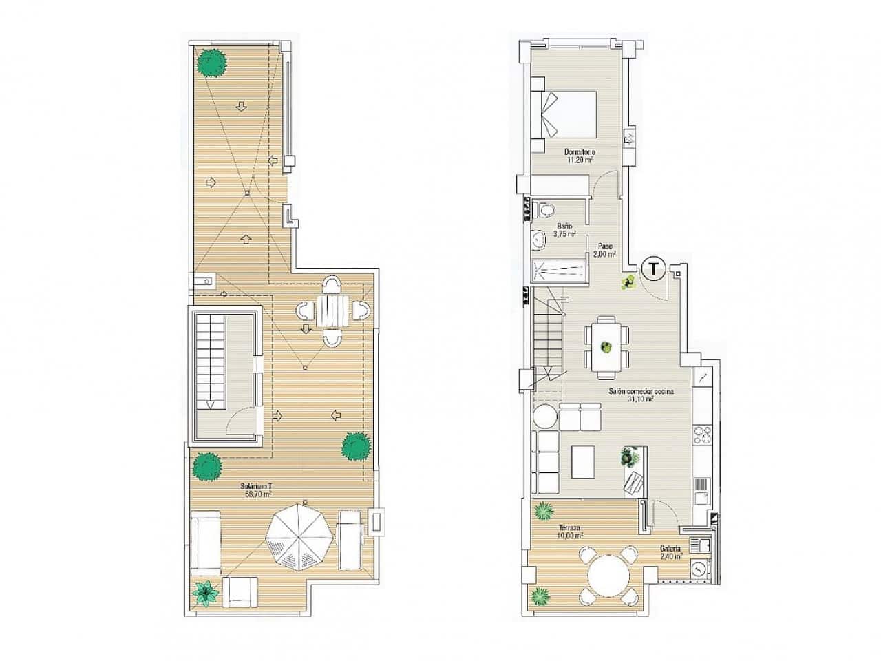 2 makuuhuone Huoneisto myytävänä paikassa La Manga del Mar Menor mukana uima-altaan - 237 132 € (Ref: 9319153)