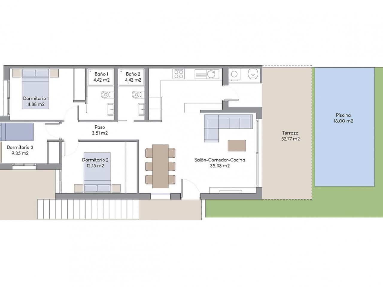 3 soveværelse Rækkehus til salg i Benidorm - € 379.900 (Ref: 9319156)