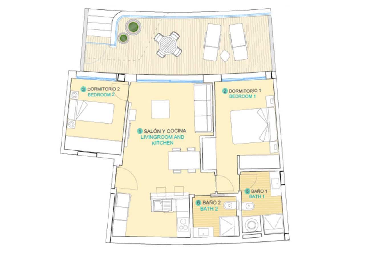 3 soveværelse Lejlighed til salg i Aguilas med swimmingpool - € 341.000 (Ref: 9319164)