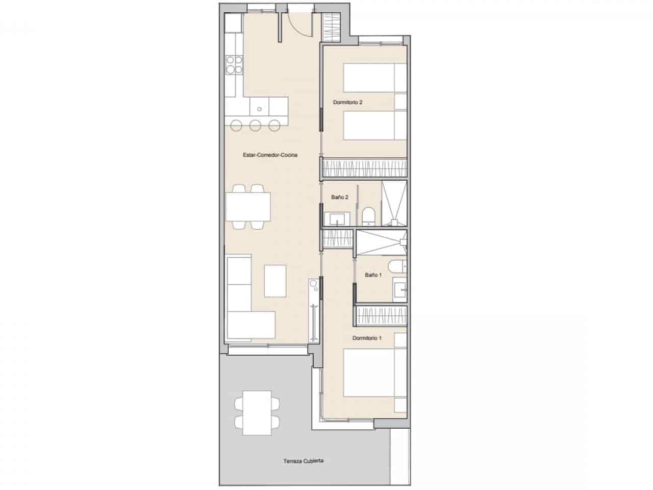2 makuuhuone Huoneisto myytävänä paikassa Alfaz del Pi / L'Alfas del Pi mukana uima-altaan - 287 000 € (Ref: 9335285)