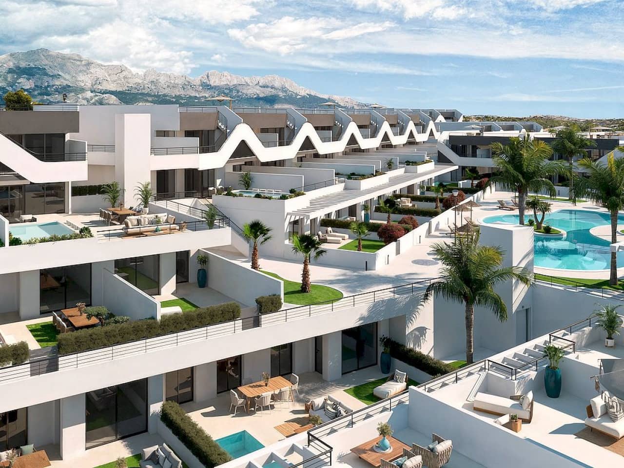 2 bedroom Apartment for sale in Alfaz del Pi / L'Alfas del Pi with pool - € 293,000 (Ref: 9335286)