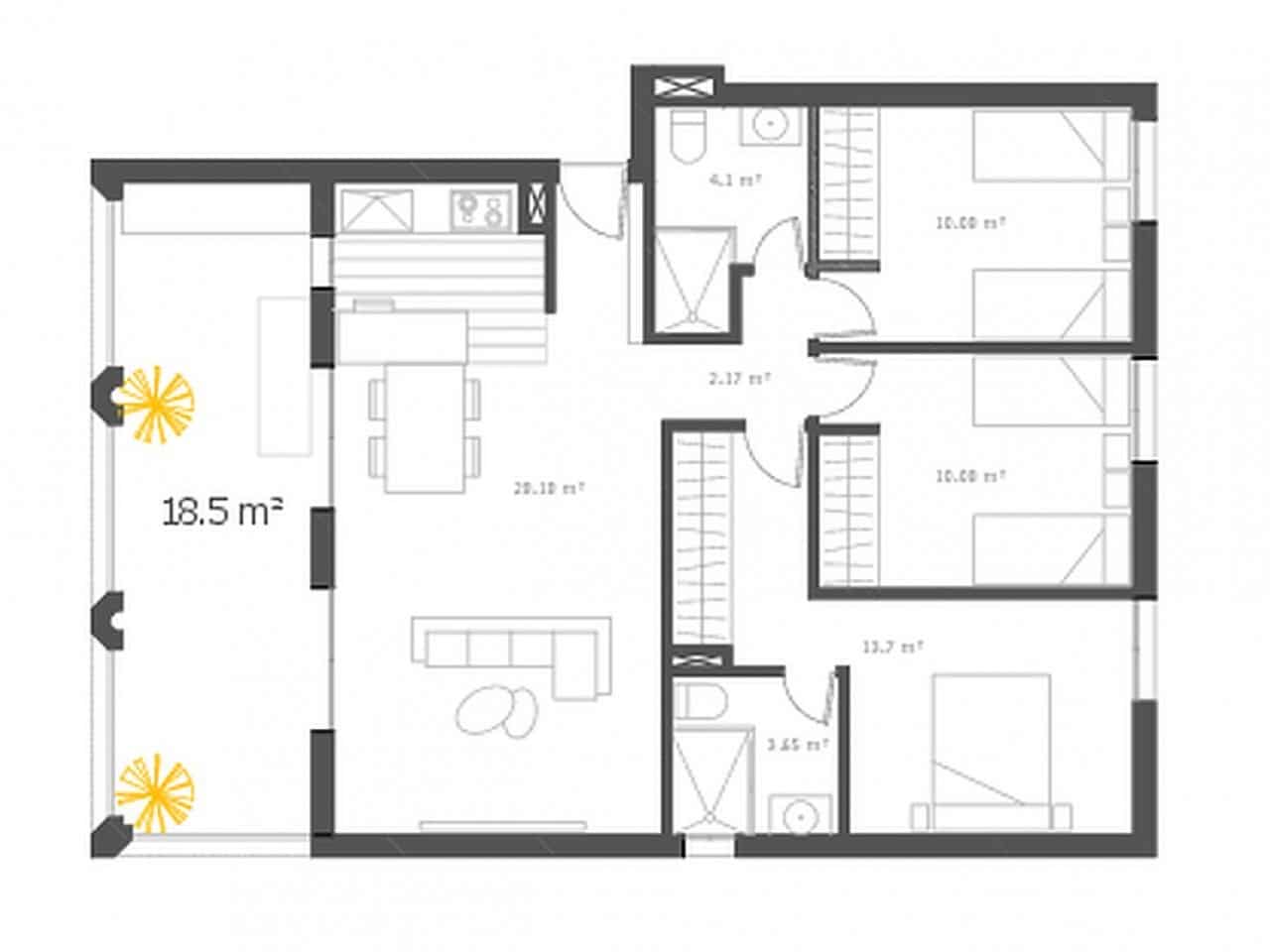 3 bedroom Apartment for sale in La Villajoyosa / Vila Joiosa with pool - € 525,000 (Ref: 9349737)