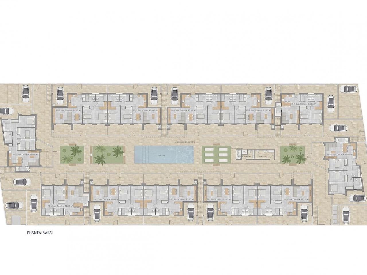 3 soveværelse Rækkehus til salg i Torre-Pacheco med swimmingpool - € 240.000 (Ref: 9400898)