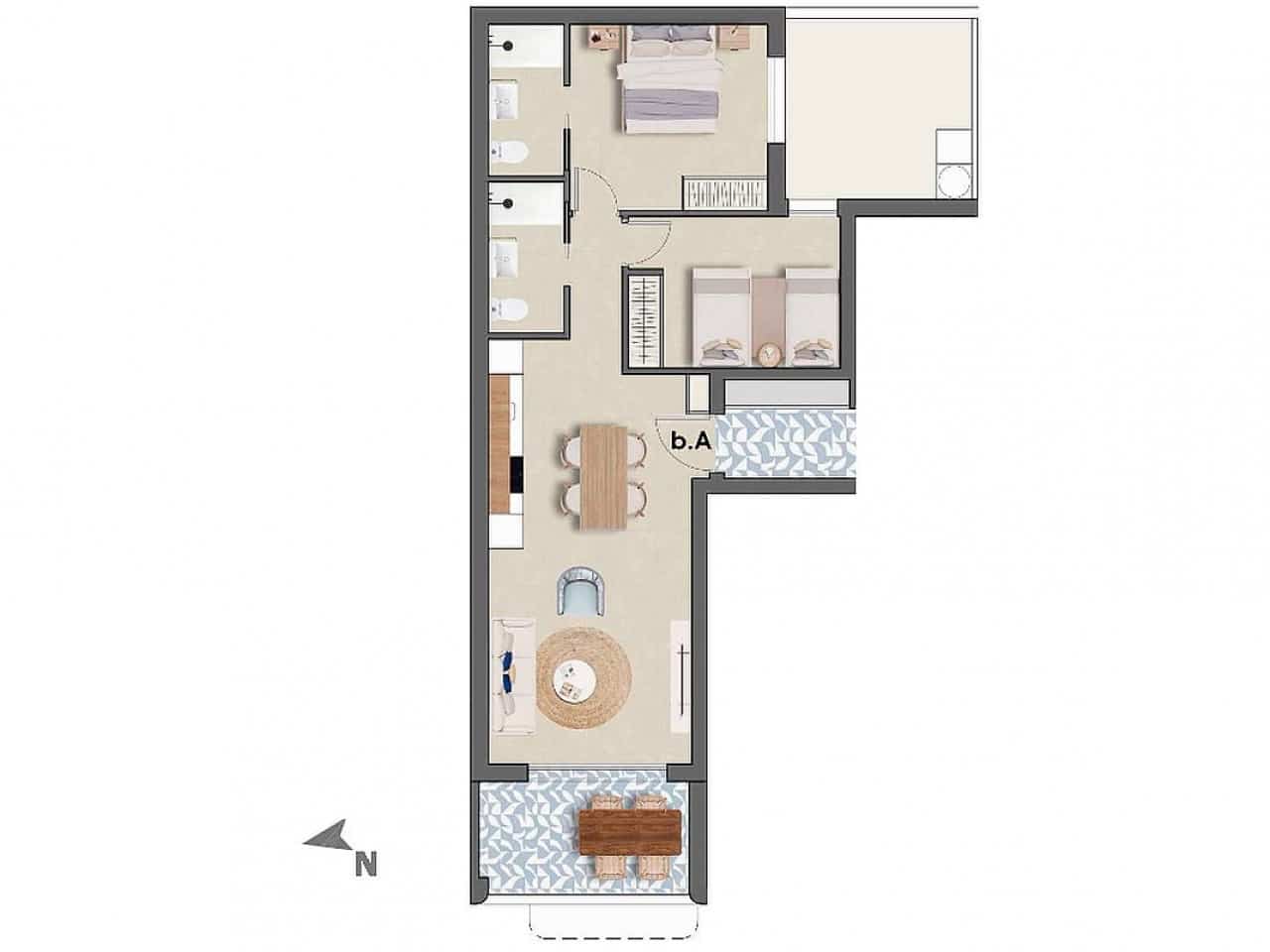 2 sypialnia Apartament na sprzedaż w Torre de la Horadada z basenem - 292 900 € (Ref: 9400901)