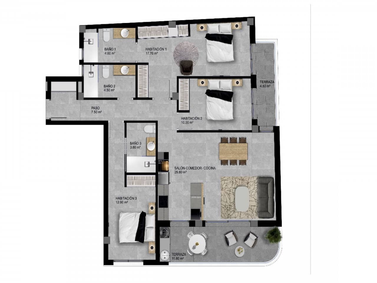 3 bedroom Apartment for sale in Santa Pola - € 349,685 (Ref: 9403370)