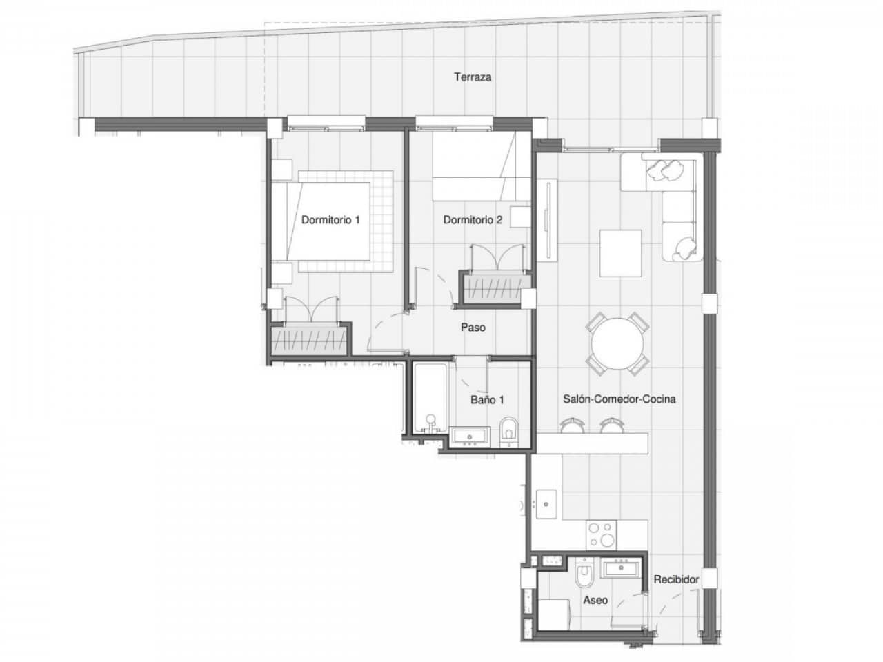 2 bedroom Apartment for sale in Bigastro with pool - € 174,900 (Ref: 9419937)