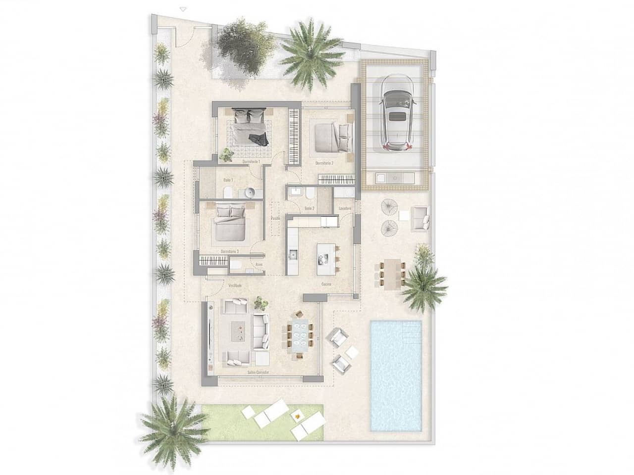 3 quarto Moradia para venda em Pilar de la Horadada com piscina - 579 000 € (Ref: 9431222)