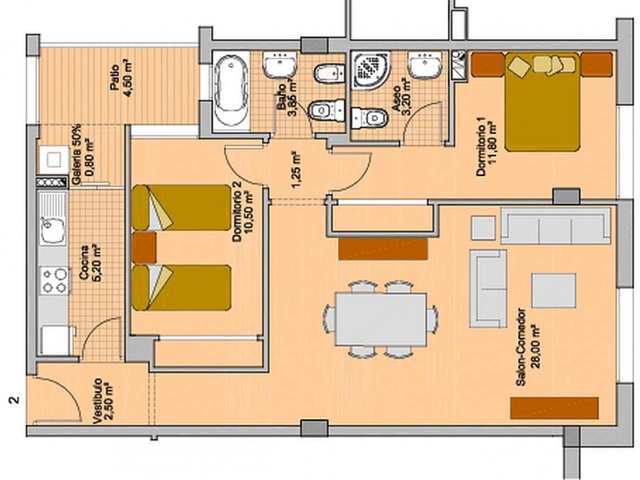 2 bedroom Apartment for sale in San Miguel de Salinas with pool - € 165,000 (Ref: 9440031)